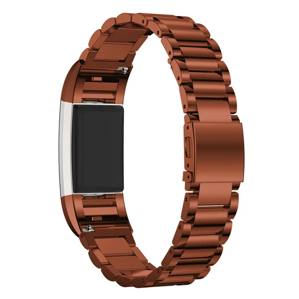 Coffee Ремешок для часов Fitbit Charge 2 полосы замена браслета из нержавеющей стали роскошный ремешок для Fitbit Charge2 аксессуары - Цвет: Coffee