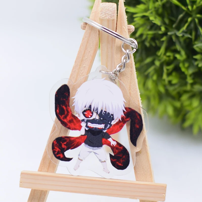 1 шт. брелок Tokyo Ghoul милый двусторонний Kaneki Ken подвеска акриловые аксессуары для