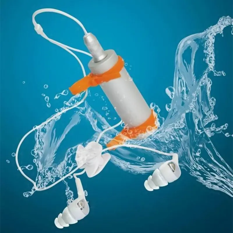 

4GB Waterproof MP3 Player Built-in Swimming Diving Sports MP3 Players USB Charging Cable Support FM Headphone Arm Band