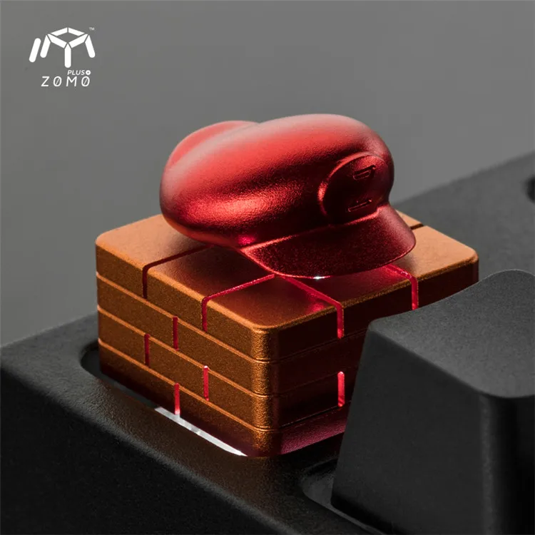 Zomo Super Mario Bro hat m Artisan Keycap CNC Анодированный Алюминиевый совместимый Cherry MX переключатели