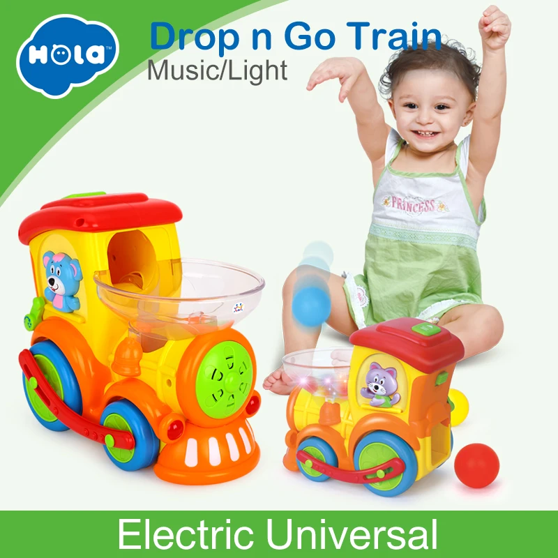 

HUILE TOYS 958 Baby Toys Electric Universal Moving Train with Chasing Balls Activity, Light, Talking & Singing