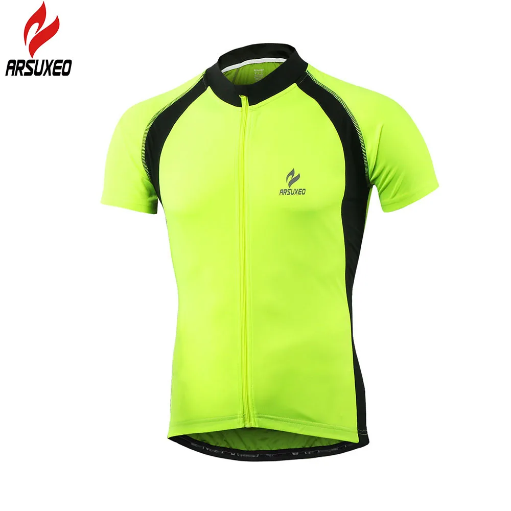 ARSUXEO Pro Summer Cycling Jersey Men Short Sleeve Road Mountain Bike