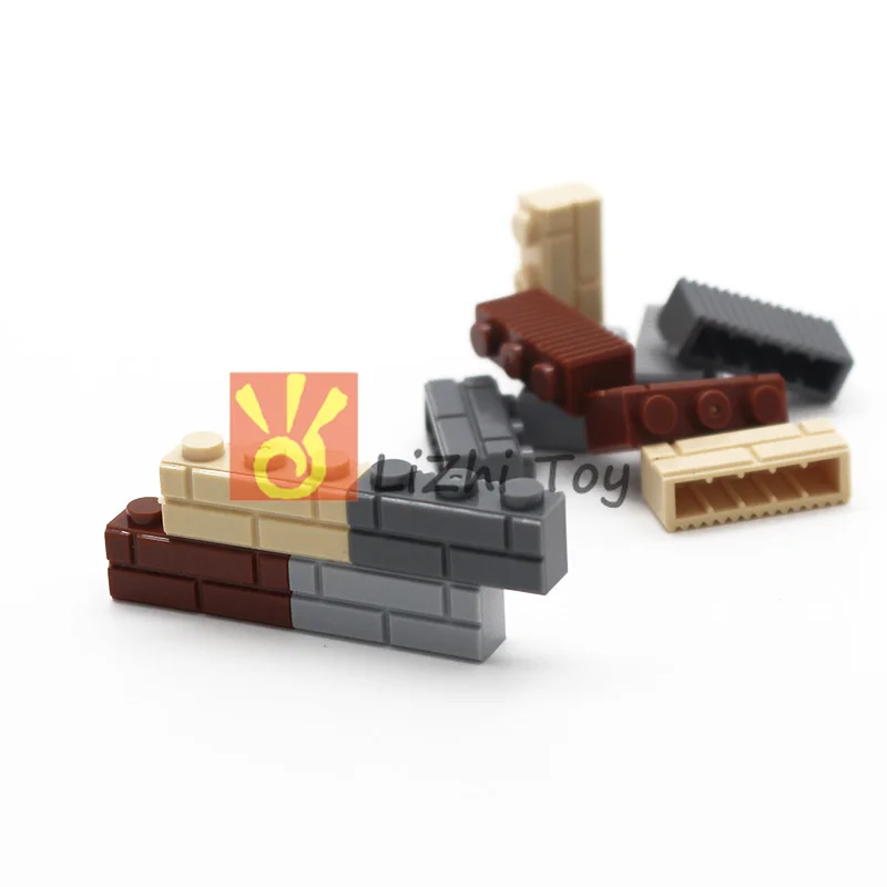 

Moc Brick, Modified 1 x 3 with Masonry Profile (Brick Profile) Wall DIY Building Enlighten Block Bricks