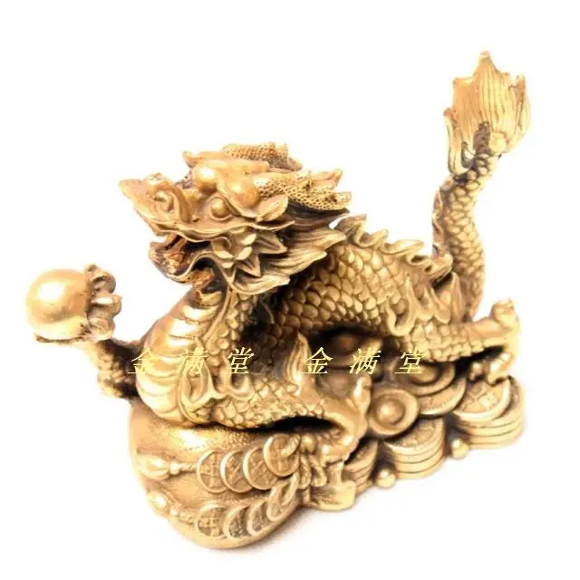 

Factory Copper Feng Shui crafts Bronze copper home decoration crafts decoration fortune dragon beads coins