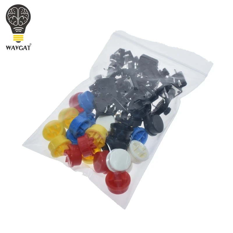 50 шт. 12X12 мм Большой кнопочный модуль с большими кнопками Модуль светильник сенсорный модуль автоматического включения света со шляпой высокий уровень выходного сигнала для arduino usb DIY Kit