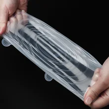 Многоразовые силиконовые крышки для еды, крышки для чаши, обертывание, для сохранения свежести пищи, растягивающийся домашний кухонный набор J2Y