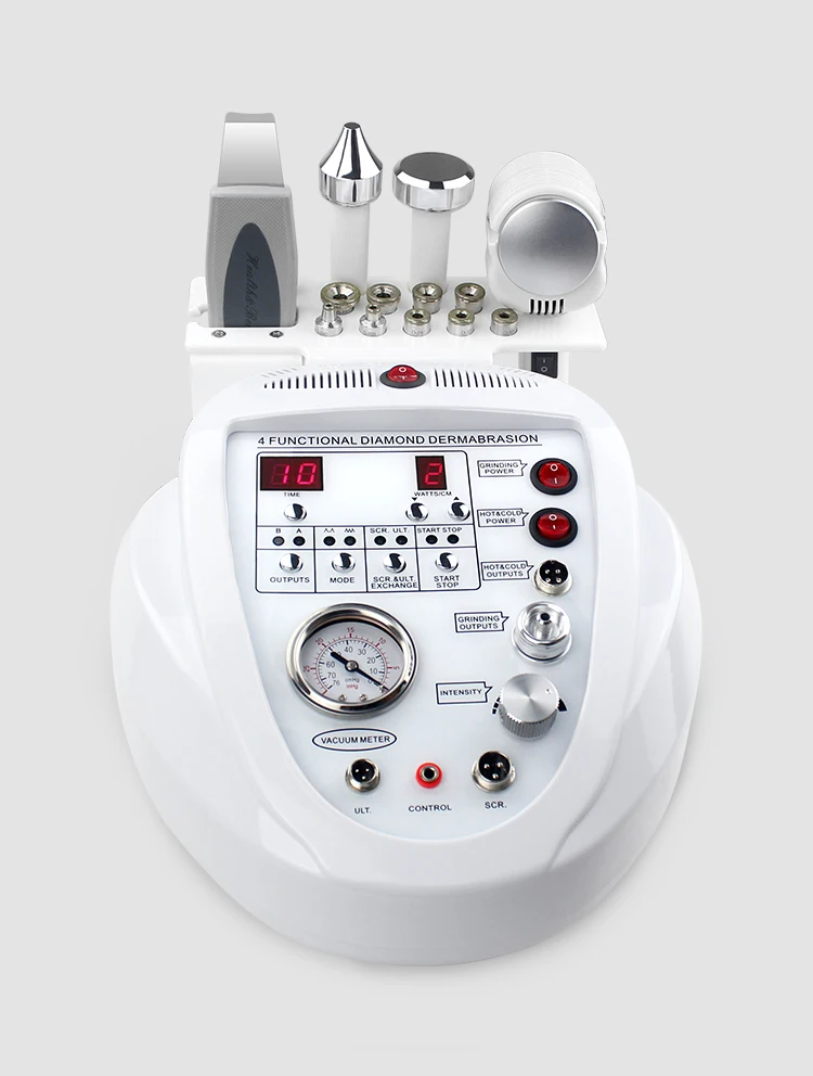 4 в 1 Алмазный микродермабразия машина дермабразия против старения морщин уход за кожей удаления черных точек отшелушиватель для салонного использования