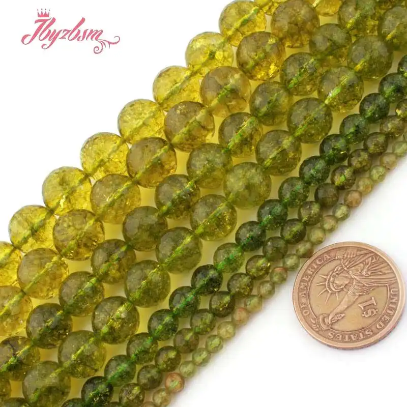 6,8,10,12mm Faceted Round Beads Green Peridot Stone Beads For Necklace Bracelets Jewerly Making DIY Gift 15