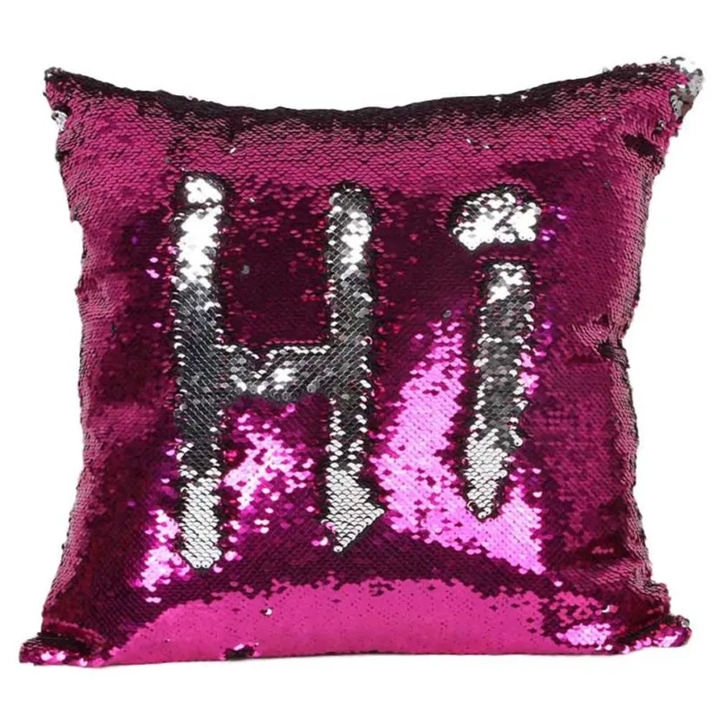 Glitter Sequin Pillow cover case Shinny DIY Cushion cases 2 sides