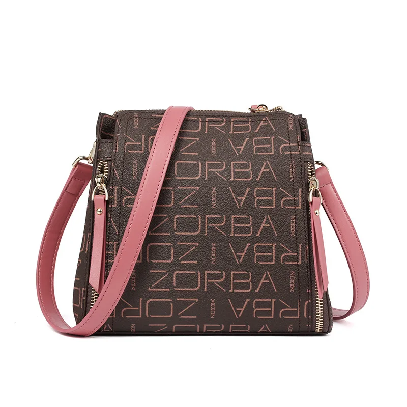 

LOEIL Summer small bag female tide printing bucket bag fashion shoulder bag retro simple Messenger bag