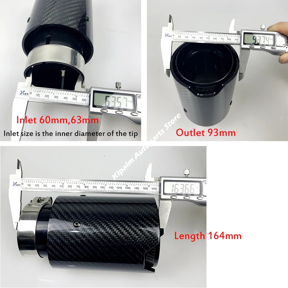 1 шт Универсальный M Логотип углеродное волокно выхлопные наконечники для M производительность выхлопной трубы для BMW выхлопные наконечники глянцевый УГЛЕРОДНЫЙ
