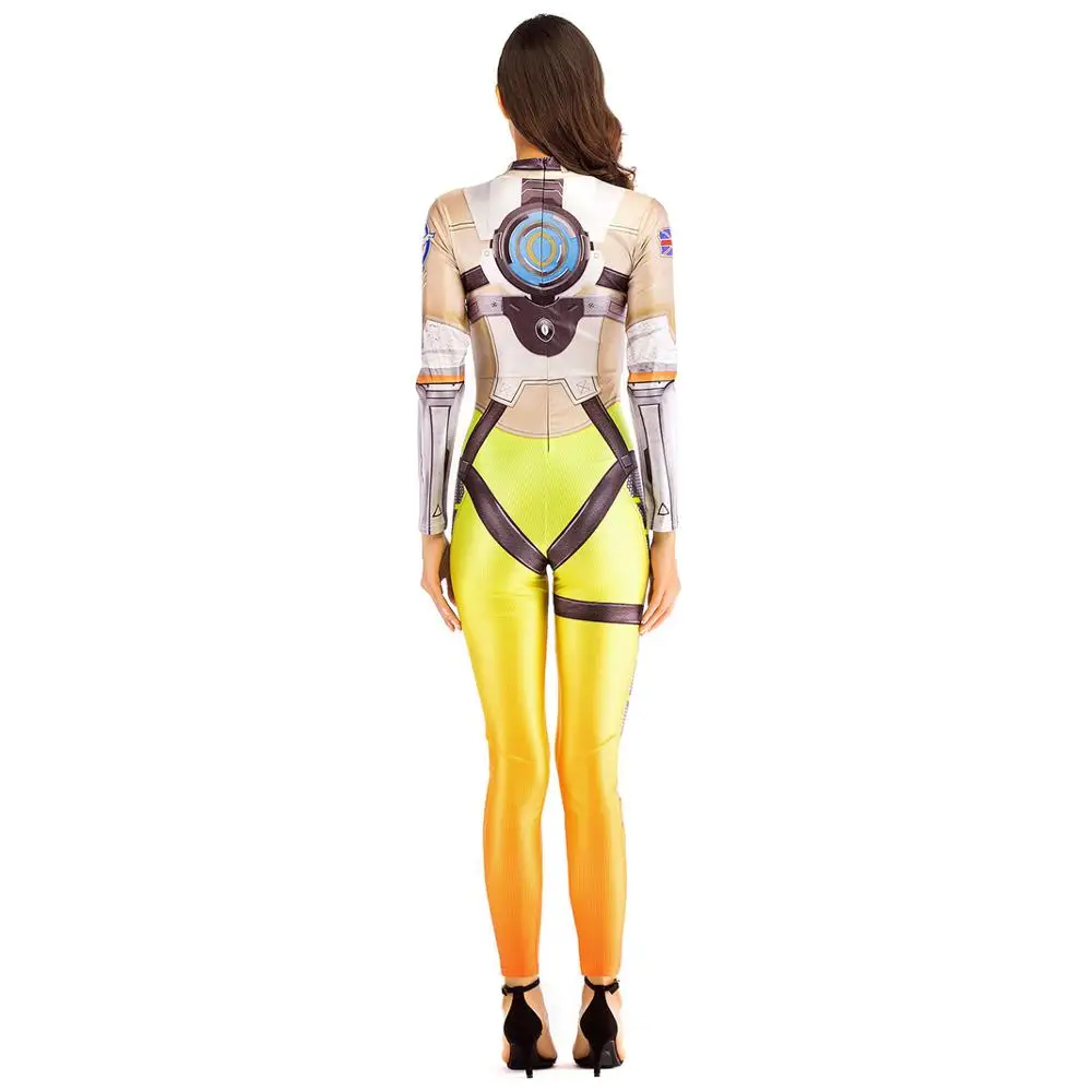 PLstar Cosmos костюмы на Хэллоуин 3D Printd Overwatch леди D VA костюм для женщин Косплей два зентай спандекс облегающий костюм dva