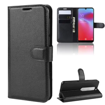 

50pcs/lot Litchi Grain wallet leather case with card holder For Vodafone Smart N9 Smart N9 Lite Smart N10 Smart V10