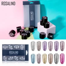 ROSALIND набор гель-лаков для ногтей 12 шт/комплект картина паук блестящий гель штамповка все для маникюра акриловый гель лак для ногтей Набор лаков