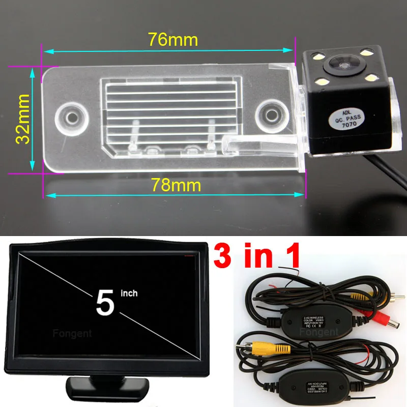 For Volkswagen VW Tiguan Touareg POLO Sedan Santana Passat Car Back up Off Rear View Wireless