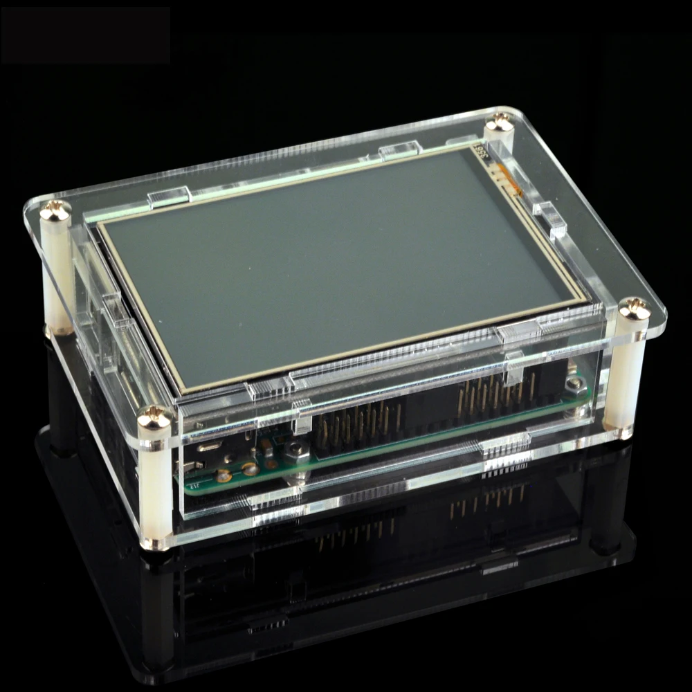  3.5 inch HDMI LCD TFT Touchscreen Display with Acrylic transparent Case for Raspberry pi 2 and Pi 3
