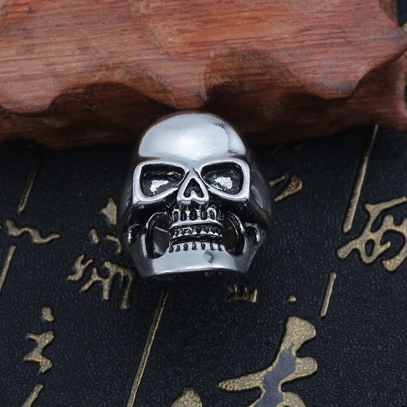 Gothic Punk Ring Men Retro Dragon Rabbit Snake Tiger Wolf Rings Skeleton Devil Evil Eye Pentagram Animal Male Ring Jewelry Anel