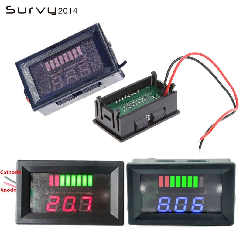 Digital Analog Battery Capacity Indicator Voltmeter Voltage Meter Volt Tester Detector Monitor for Lead-acid | Электронные