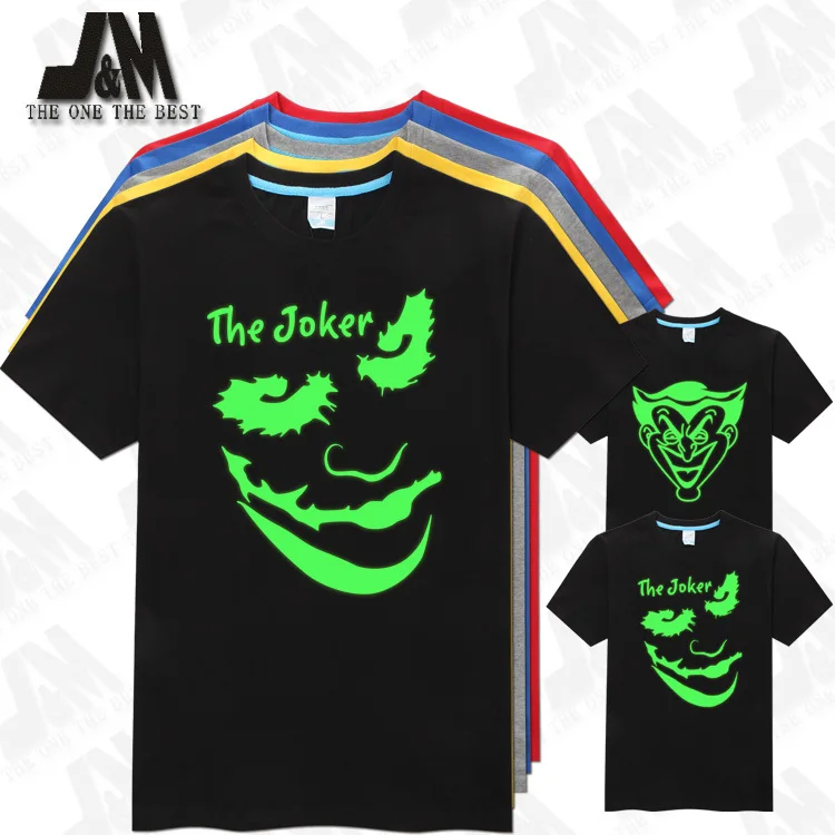 

glow shirt Joker batman cool mens lovers cute couple short sleeve t-shirts casual shirt