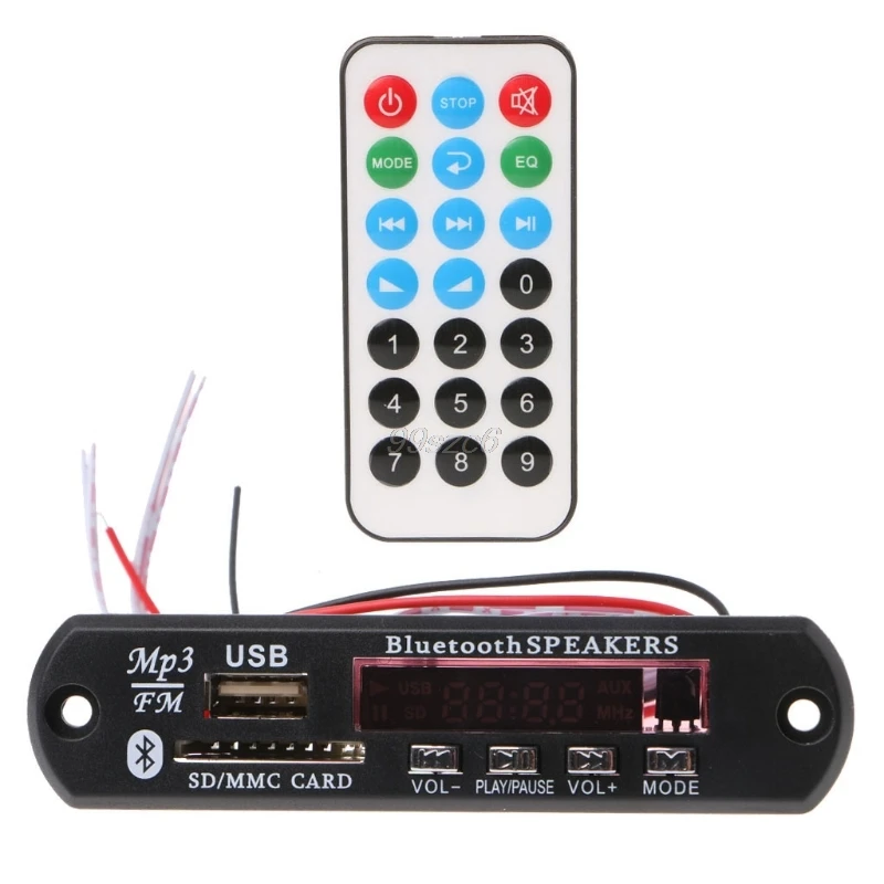 

MP3 Decoder Board Bluetooth Speaker Remote Control TF/SD Card USB MP3 WMA APE WAV FLAC June 06 Dropship