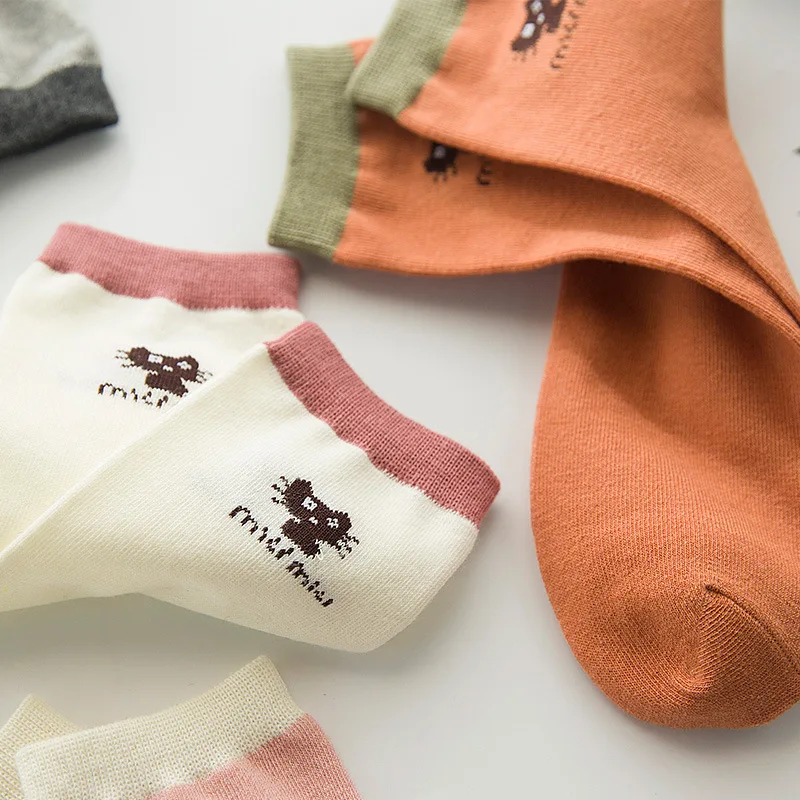 Новая простая трубка носки модные милые Мультяшные хлопковые носки с котом Повседневные носки