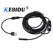 Kebidu 7 мм 6 светодиодных ламп для usb-разъемом для смарфона Android эндоскоп IP67 Водонепроницаемый OTG контрольная Камера с 3,5 м кабель бороскоп