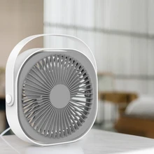 Настольный вентилятор Портативный Электрический вентилятор охладитель воздуха 6-дюймовый Скрытая зажим 2000 мА/ч, регулируемый угол USB Перезаряжаемые мини-вентилятор бесшумный