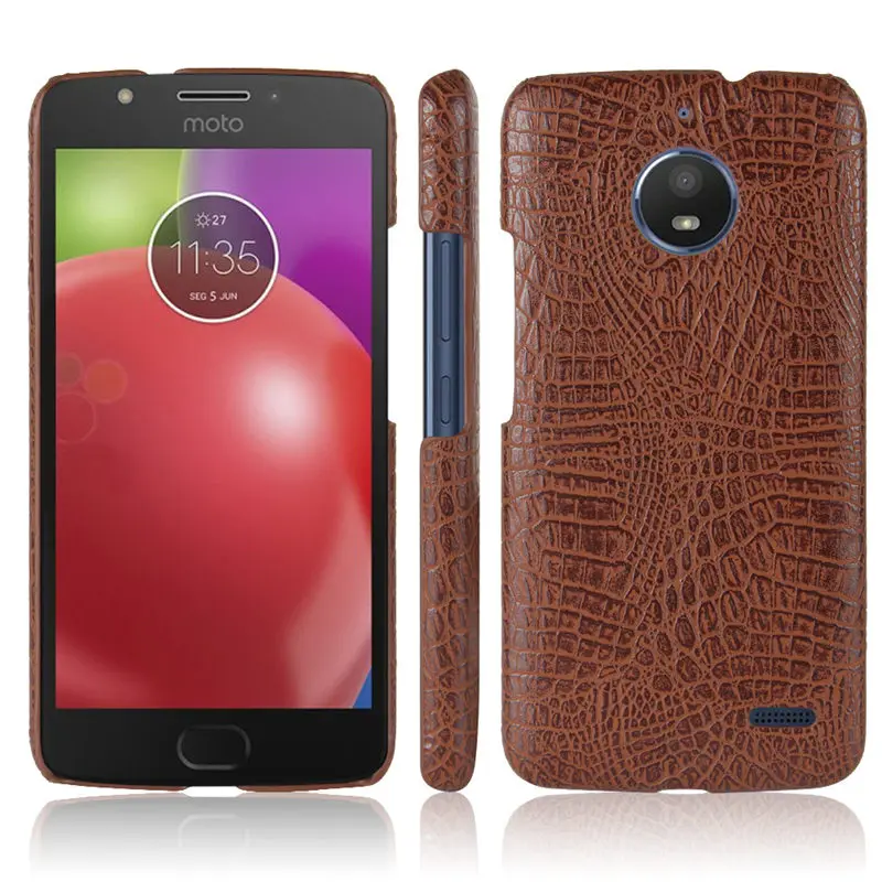 Чехол для Motorola Moto E4 Plus чехол E4Plus твердая задняя крышка из искусственной кожи E 4