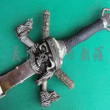 S0358 средневековый Скелет Голова Череп меч шарф фонарь крест W/Настенная табличка 39,5"