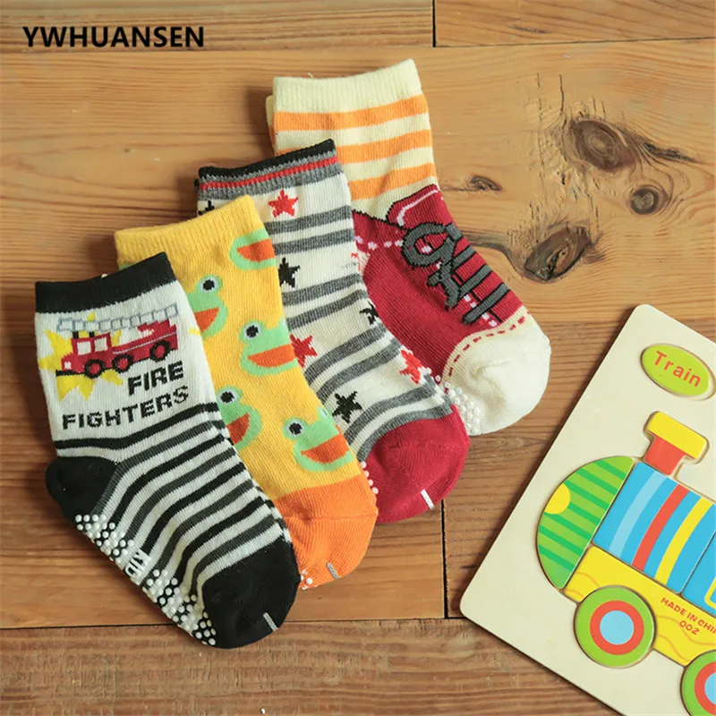 YWHUANSEN 0-2 Yrs Anti-slip Baby Socks For Boys Girls Recem Nascido Non-slip Calcetines Baby Socks Newborn Meia Infantil Menino 4
