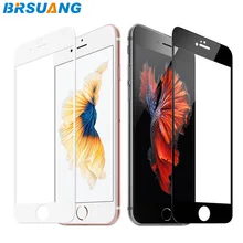 100 шт/партия BRSUANG мобильный телефон полное покрытие протектор экрана Взрывозащищенная пленка из закаленного стекла для iPhone 6 7 8 Plus XR XS Max