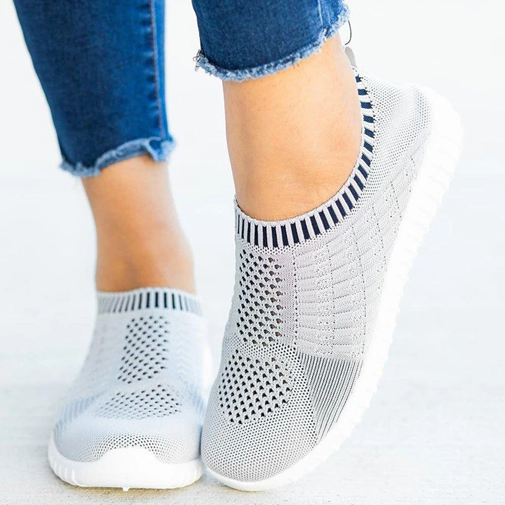 

Cushion Gym Mesh Air Shoes Woman Modern Zapatillas Mujer Platform Slip-On Shoes Running Sneakers Walking Shoes