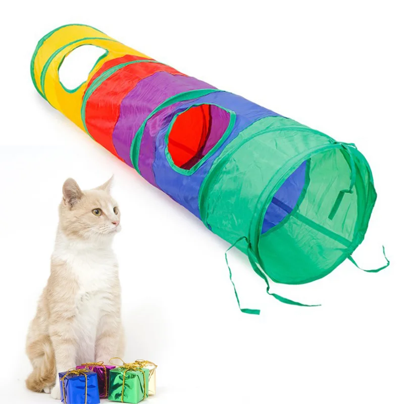 

Practical Cat Tunnel Pet Tube Collapsible Play Toy Puzzle Cat Toy for Exercising Hiding Training Kitty Puppy Toys Indoor Outdoor