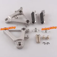 Aluminum Alloy Front Rider Foot Pegs Footrest Brackets for Honda CBR400 1988 1989 NC23 Motorcycle Spare