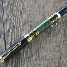 Шариковая ручка dika wen 8012 Зеленая Мраморная шариковая ручка с металлическим золотым зажимом роскошные ручки 0,5 мм Средний business бизнес офисные школьные принадлежности