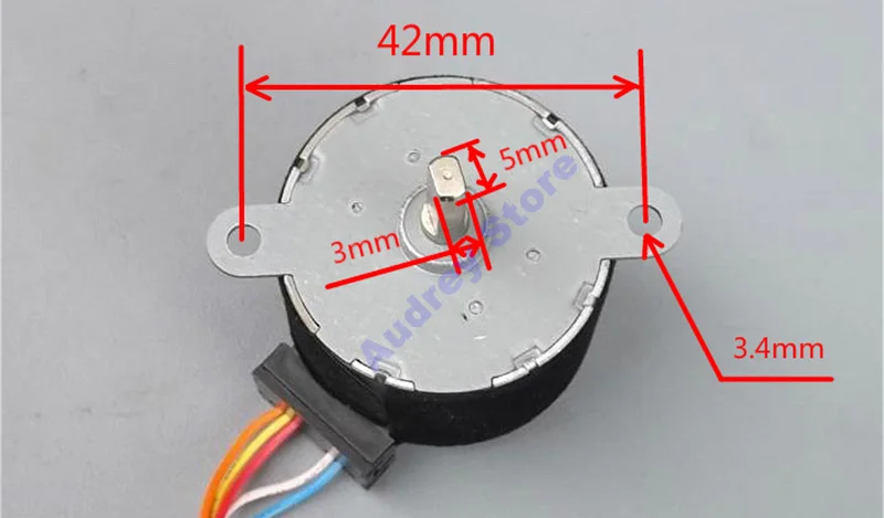 Новый 35BY412 DC12V 4 фазы постоянного магнита торможения шаговый двигатель 150mN. m