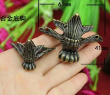 20Pcs Large 61 * 41MM antique foot / zinc alloy foot care / furniture feet / foot antique decorative wooden box