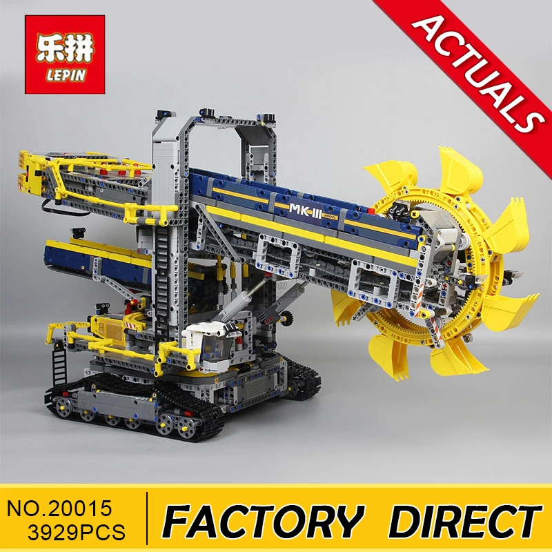 

Lepin 20015 Technic Series Bucket Wheel Excavator Model Assembling Building Blocks Brick Compatible with 42055