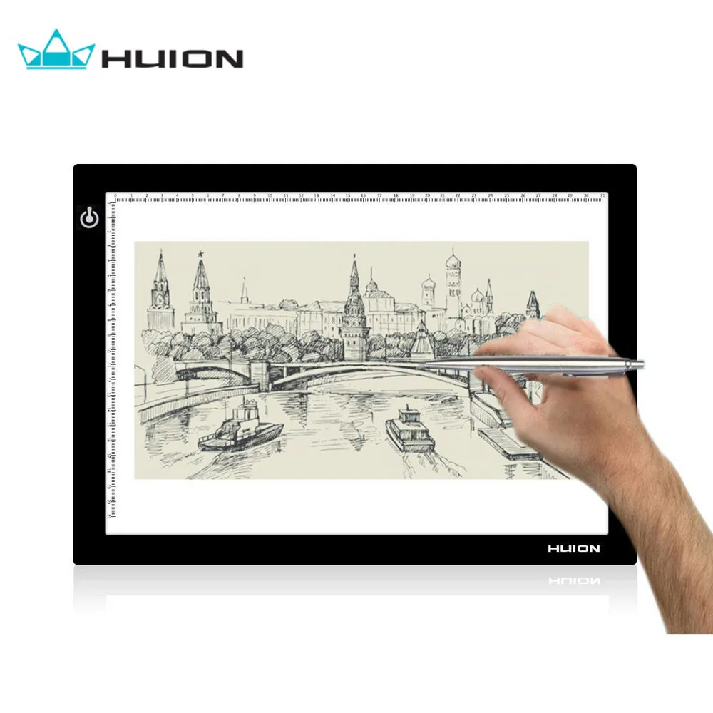 Huion L4S 17," ультра тонкий 5 мм светодиодный светильник Pad USB Трассировка доска Pad карандаш Портативный USB интерфейс светильник Pad Активная область