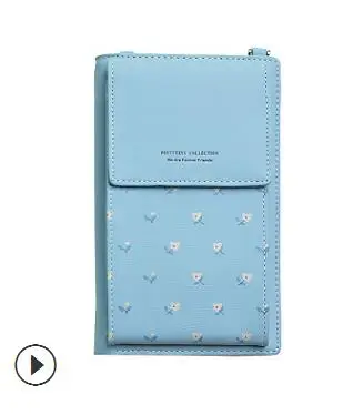 Брендовый женский винтажный кошелек, женский клатч Carteira Feminina, длинный женский кошелек на молнии с застежкой, модная повседневная сумка для монет - Цвет: L002 blue