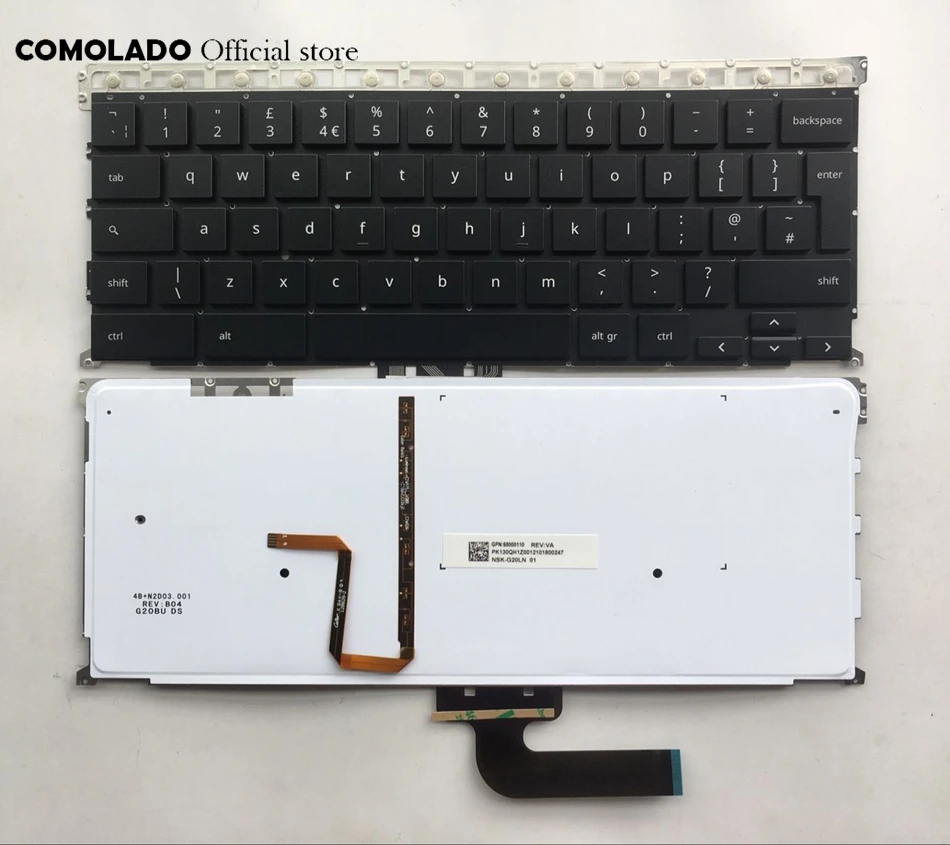 UK Backlit Keyboard For Google Chrome Pixel NSK-G20BC Laptop Keyboard UK Layout