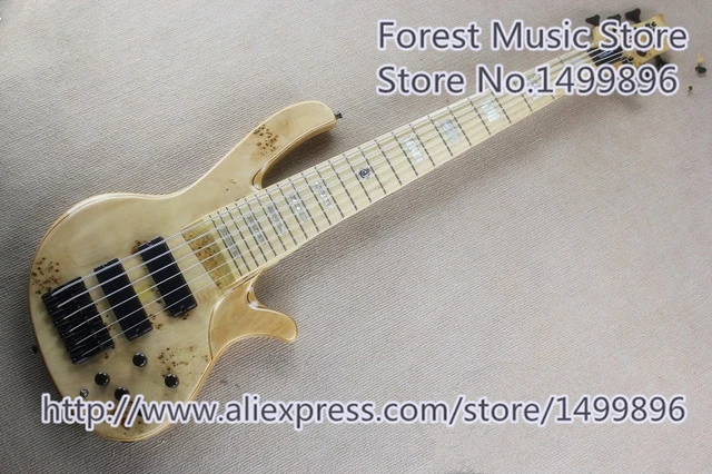 Best price at $404 Cheap China deOlivera 6 String Ash Guitar Body Electric Bass Guitar With Black Hardwares For Sale