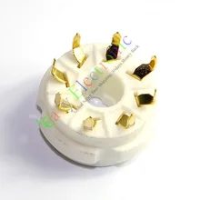 

Wholesale and retail 6pc 8PIN PCB MOUNT Gold CERAMICS Vacuum TUBE SOCKET 6L6 EL34 KT88 6550 6SN7 DIY
