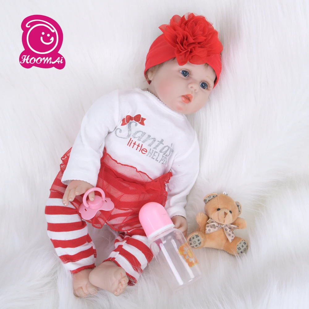 

55CM Cloth Body Girl Reborn Baby Dolls 22" Lifelike Babies Realisita Bonecas Bebe Reborn Menina Toys for Girls
