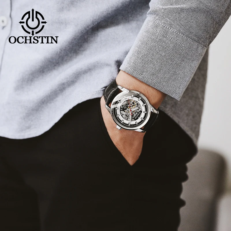 OCHSTIN Топ люксовый бренд модные автоматические механические часы мужские Relogio