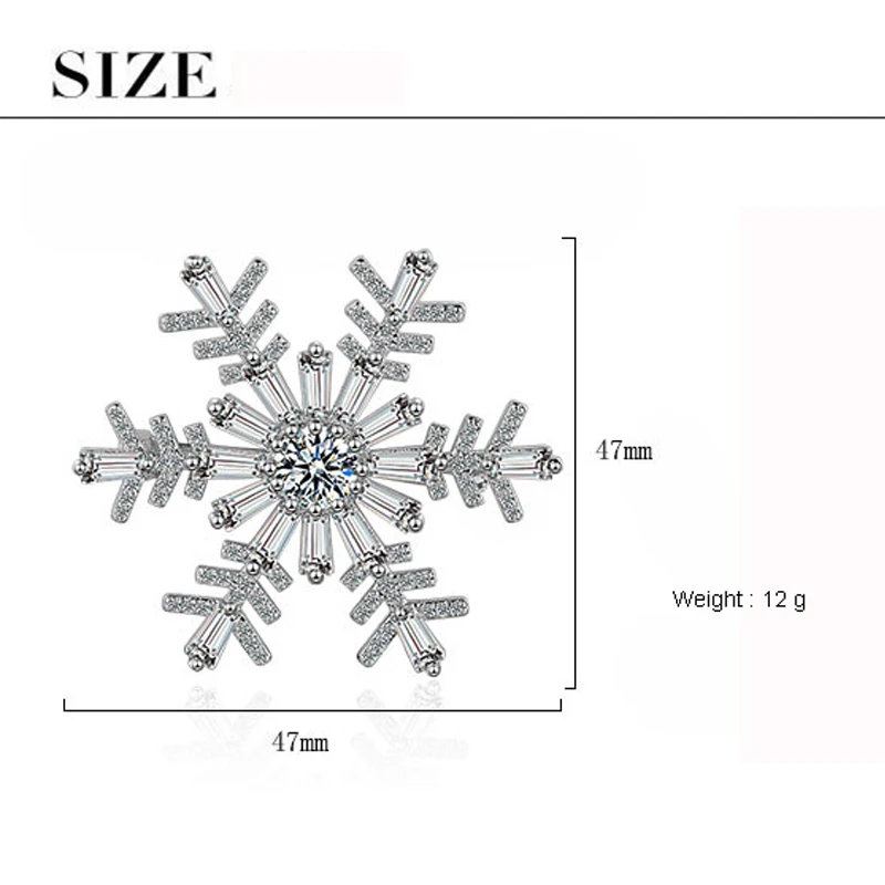 Роскошные модные ювелирные броши брошь в форме цветка со стразами булавка брошь Снежинка с горным хрусталем Pin Рождественский Ювелирная брошь снежинки подарок