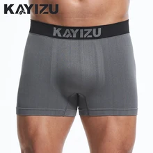 KAYIZU Mens Boxer Shorts Men Underwear Sexy Solid Underpants Men Breathable Boxers Panties Male Underwears Cueca Calzoncillos