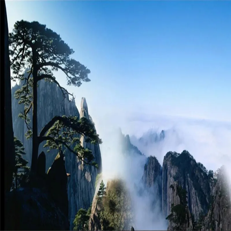 Welcome pine water waterfall background wall professional production mural wallpaper wholesale custom poster photo wall Welcome pine water waterfall background wall professional production mural wallpaper wholesale custom poster photo wall