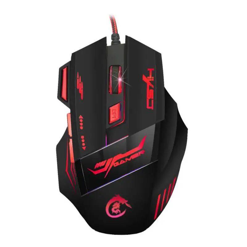 

H100 1200-5600DPI Adjustable Optical Wired Mouse Backlit 7 Buttons Mice Gamer Computer Mouse LED USB Gaming Mouse