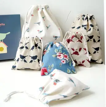 

Bird Linen Jute Gift Packaging Pouch 9x12cm 10x15cm 13x17cm pack of 50 Baby Shower Wedding Birthday Party Favor Bag